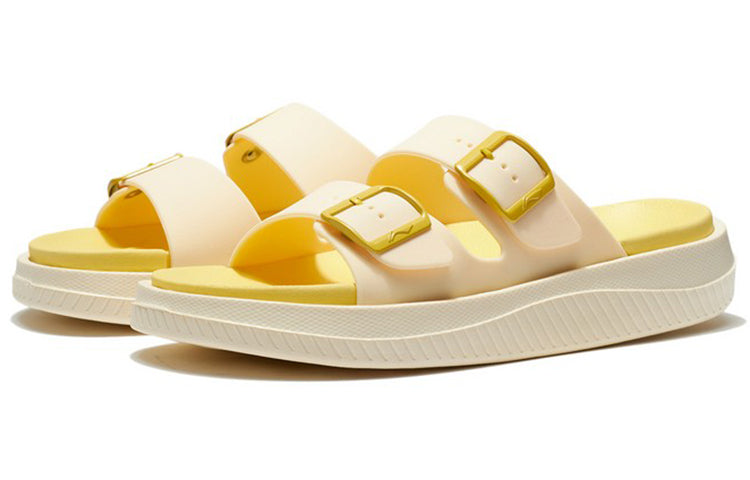 (WMNS) Li-Ning Clap Slippers 'Yellow Creamy White' AGAS004-4