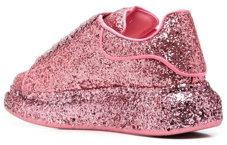 (WMNS) Alexander McQueen Larry Oversize Glittered Sneakers 'Rose Pink' 708072W4PZ25496