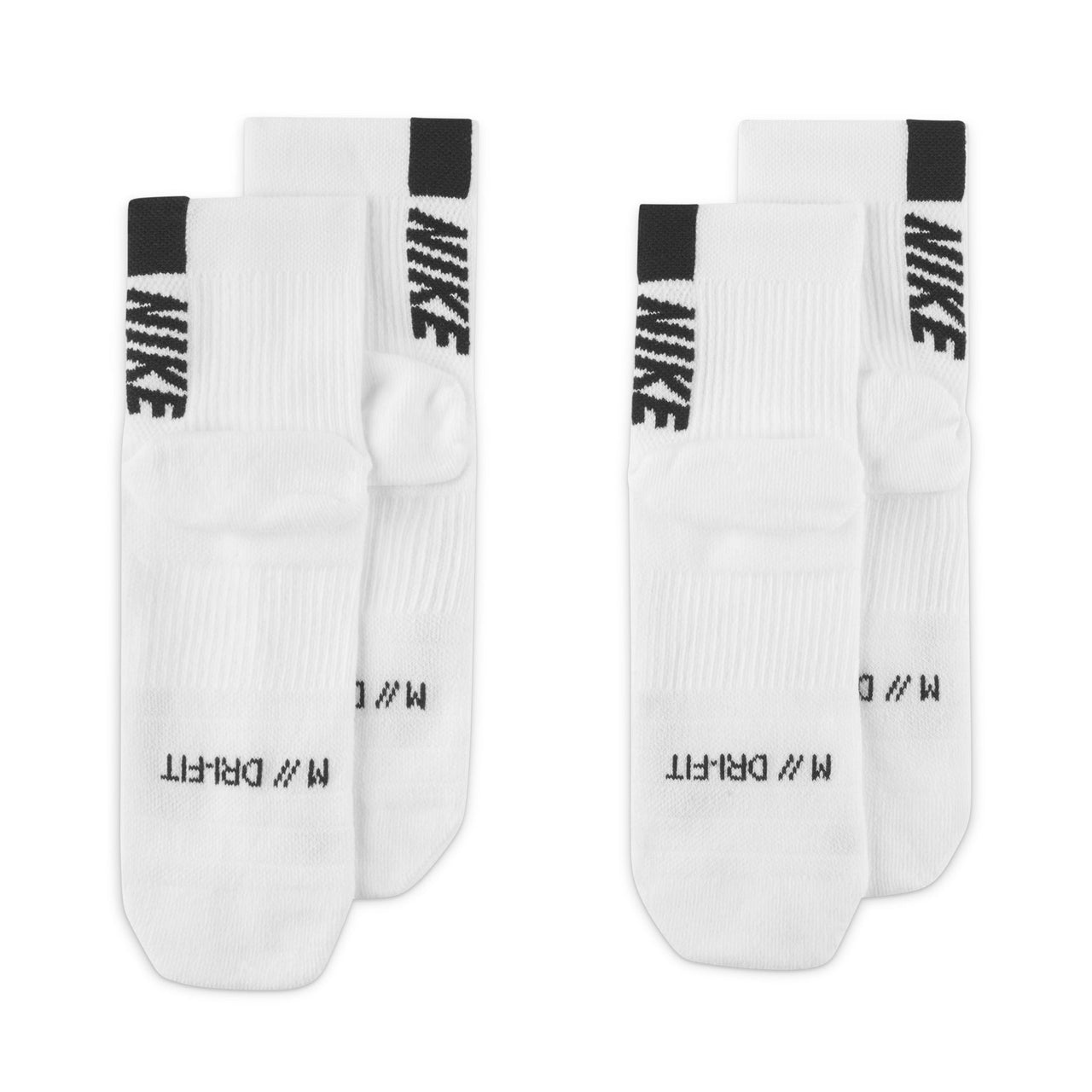 Nike Multiplier Ankle Casual Training Sports Socks Couple Style 2 Pairs Colorblock SX7556-100