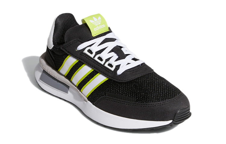 (GS) adidas originals Retroset J 'Black White Yellow' FW7847
