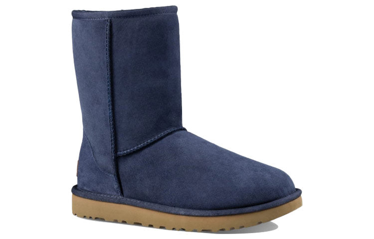 (WMNS) UGG Classic Short II Boot Fleece Lined Navy Blue 1016223-NAVY