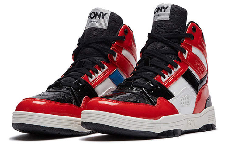 PONY M100 High White/Red 01M1M101RD