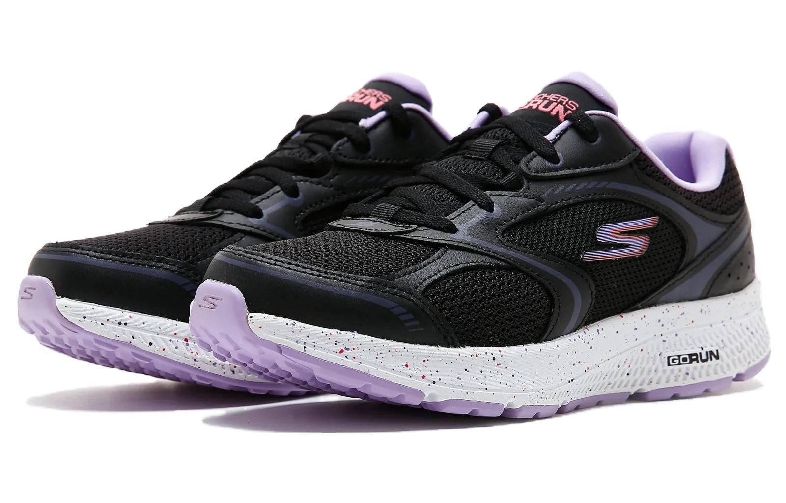 (WMNS) Skechers Go Run Consistent Vivid Horizon 'Black Purple' 128285-BKLV