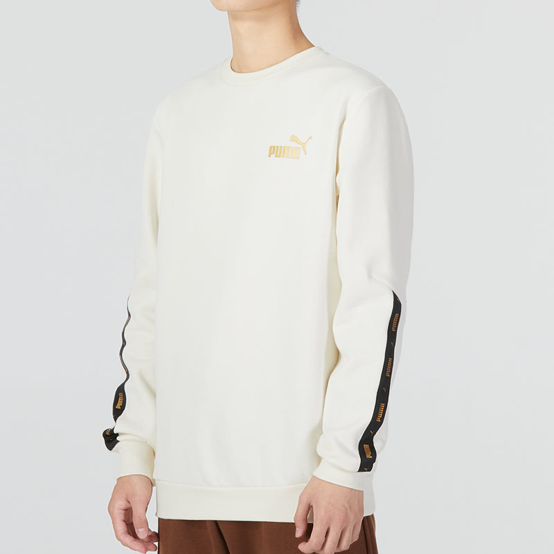 PUMA Ess Metallic Logo Sweater 'White' 674346-65
