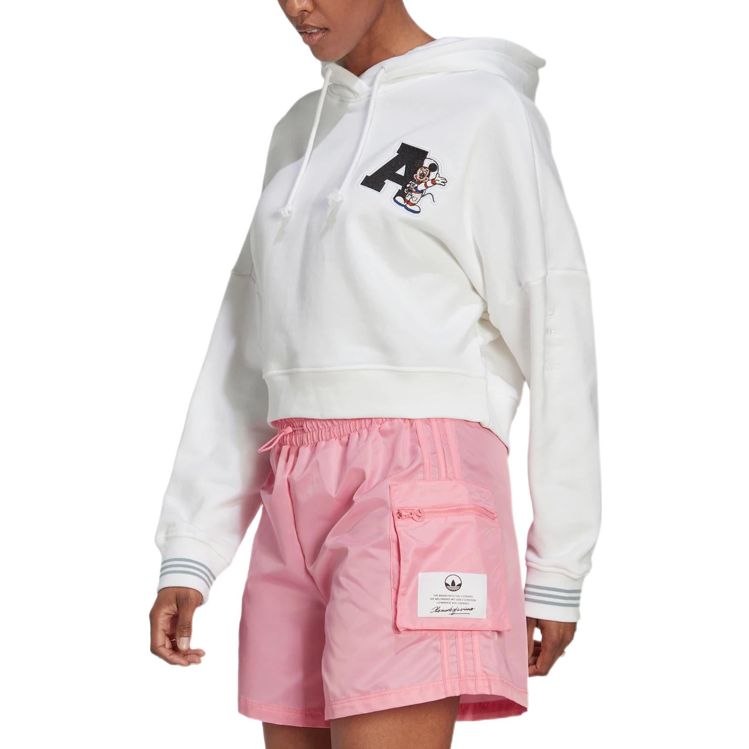 (WMNS) adidas Short Disney Hoodie 'White' HL9055