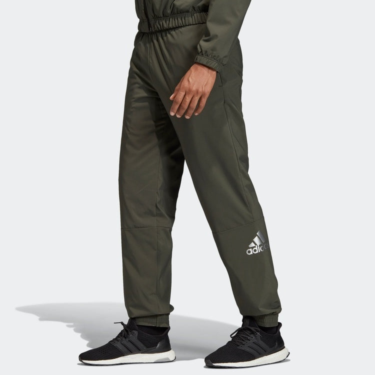 adidas originals M Sid Pnt WvnQ4 Training Sports Long Pants Brown EC6338