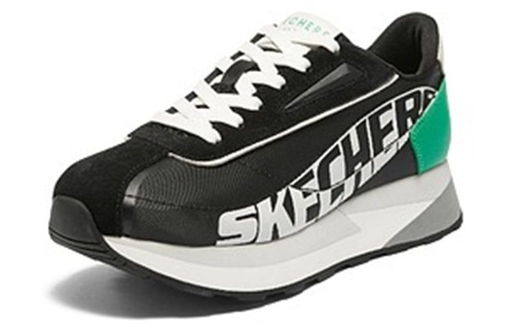 (WMNS) Skechers Heydayz Sport Shoes 'Black Green Grey' 155495-BKGR