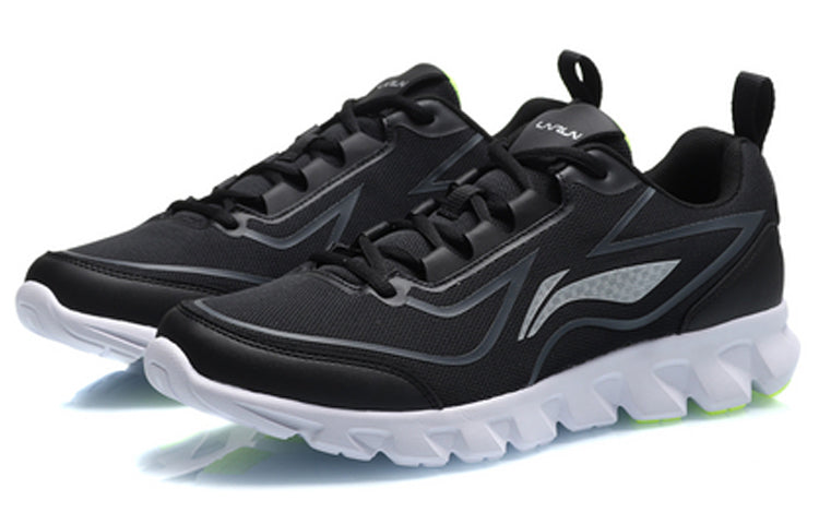 Li-Ning Light Weight Sport Shoes 'Black White Green' ARBQ041-1