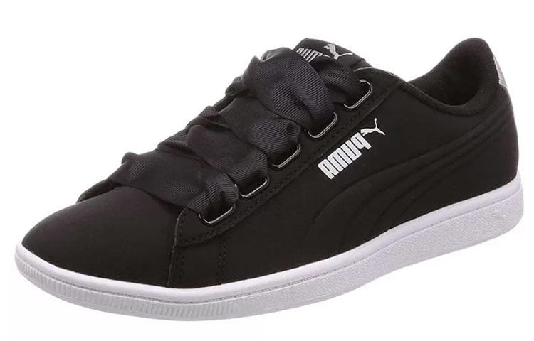 (WMNS) PUMA Vikky Ribbon VT 'Black Silver' 367658-02