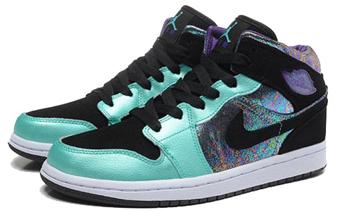 (GS) Air Jordan 1 Mid 'Atomic Teal Ultraviolet' 555112-309