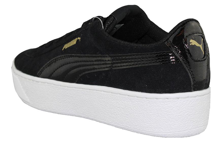 (WMNS) PUMA Vikky Platform Pure Black 363287-05