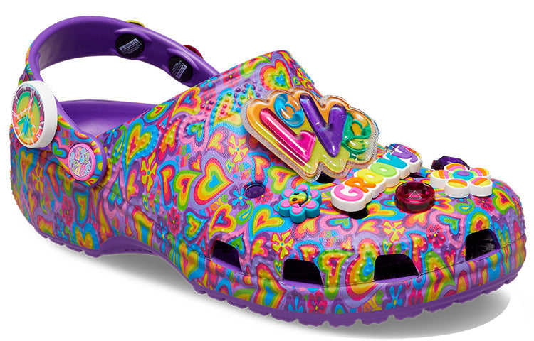 Crocs Lisa Frank x Classic Clog 'Neon Purple Multi Hearts' 207736-573