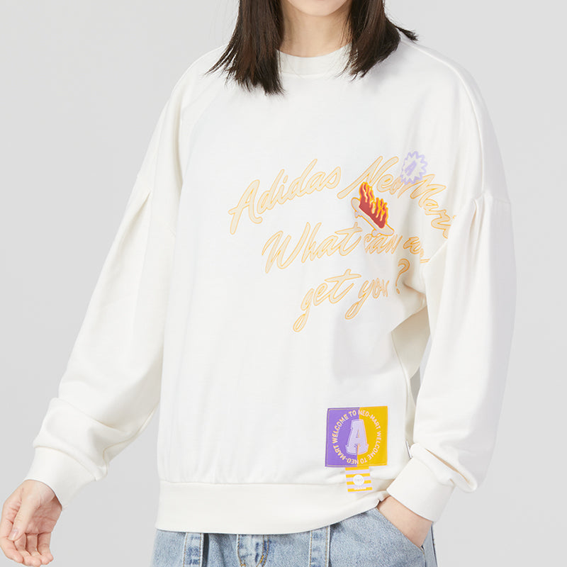 (WMNS) adidas neo sweaters 'beige white' IA6771