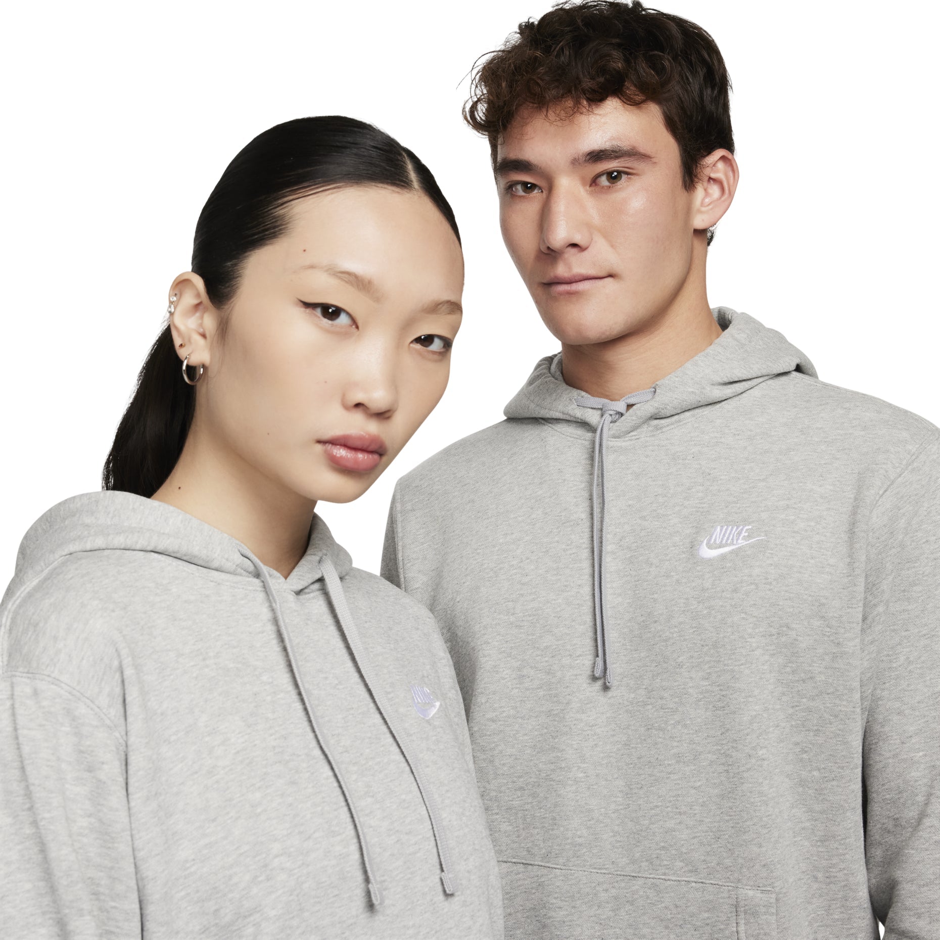Men's Nike Solid Color Logo Printing Hooded Long Sleeves Gray CZ7858-063