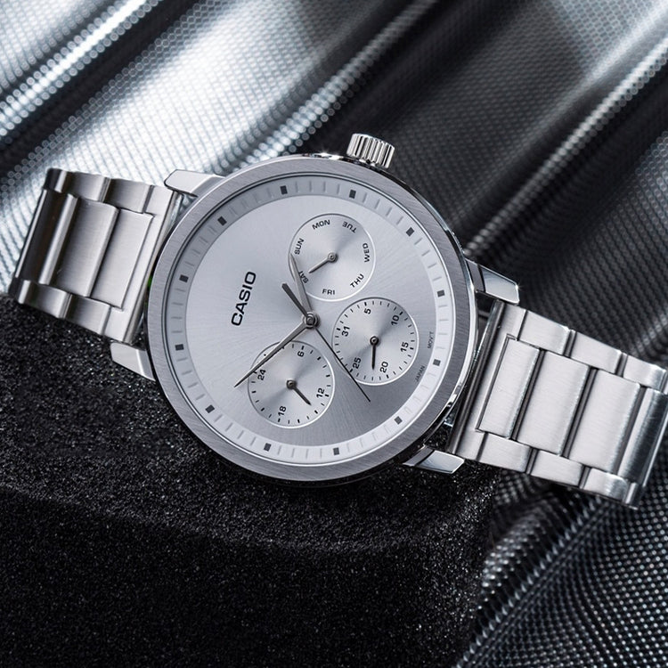 Casio Dress Analog Watch 'Black Silver Metallic' MTP-B305D-7EV
