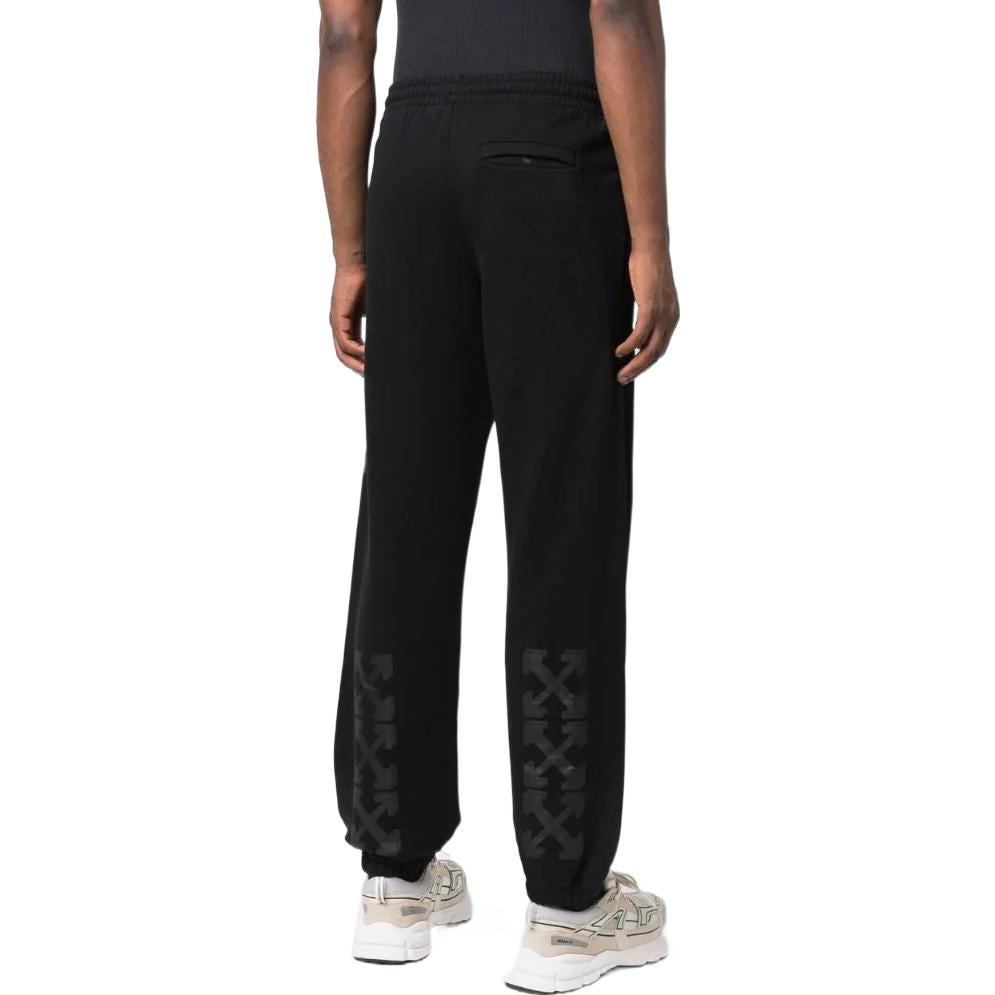 Men's Off-White SS22 Solid Color Arrow Pattern Printing Sports Pants/Trousers/Joggers Version Black OMCH029F21FLE00110101010