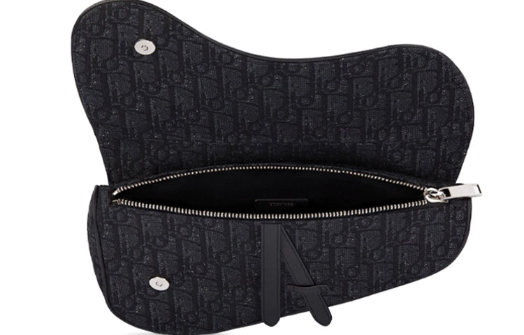 DIOR Saddle Bag 'Oblique Jacquard Black' 1ADPO093YKY-H00N