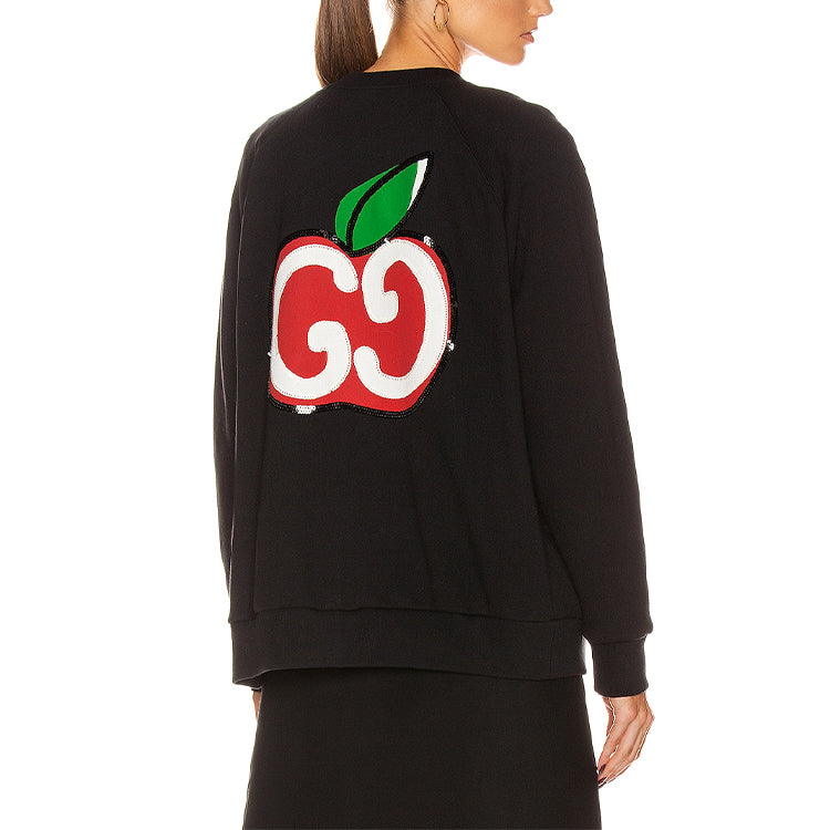 (WMNS) Gucci Apple Long Sleeve Sweater For Black 581165-XJCCL-1082