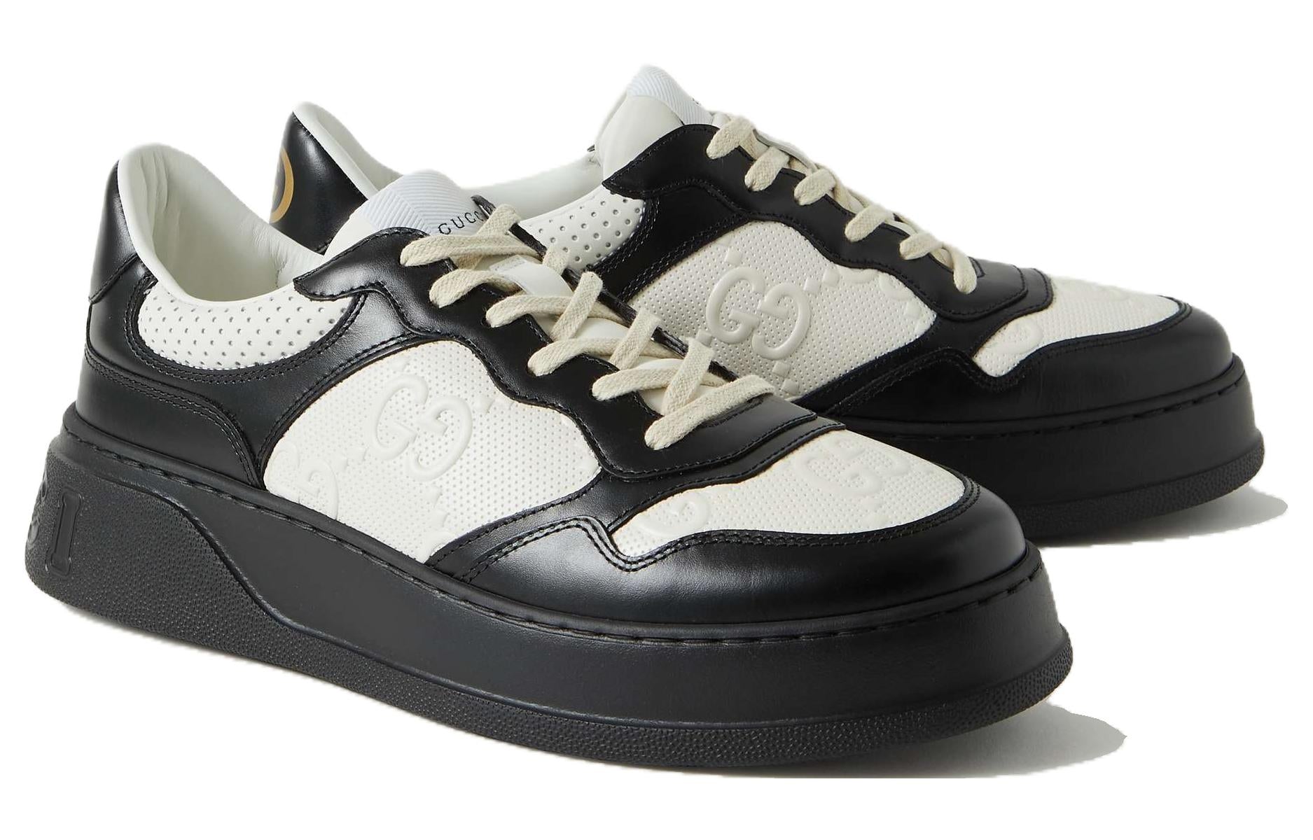 (WMNS) Gucci GG Embossed Sneakers 'Black White' 684911-AAA4T-1068