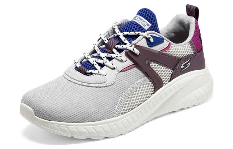 (WMNS) Skechers Bobs Squad Chaos Shoes 'Grey Purple White' 117237-LGMT