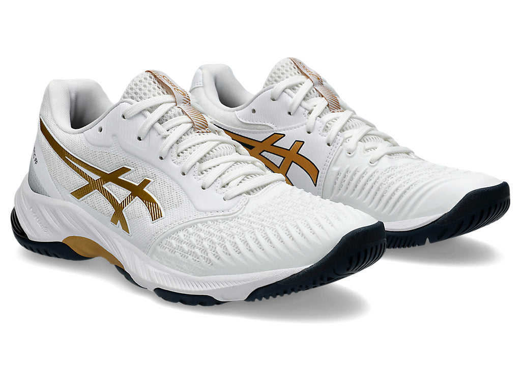 (WMNS) ASICS Netburner Ballistic FF 3 'White Pure Gold' 1052A069-110