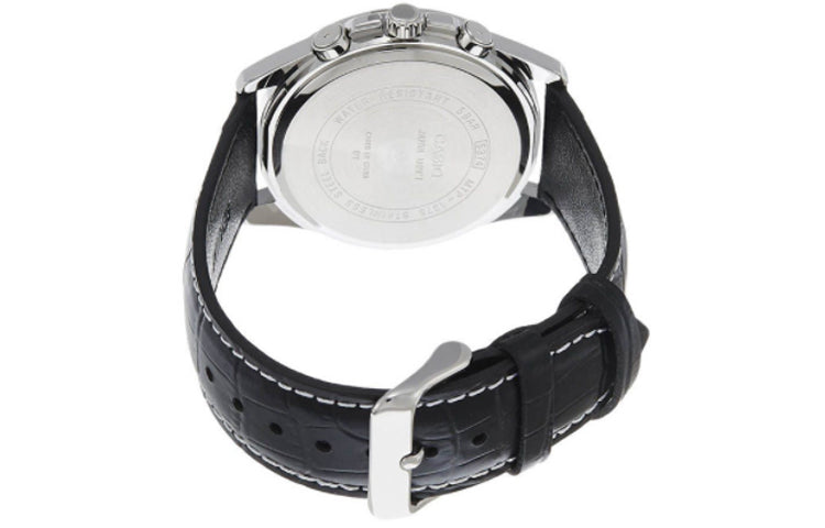 CASIO Waterproof Quartz Mens Black Analog MTP-1375L-1AVDF