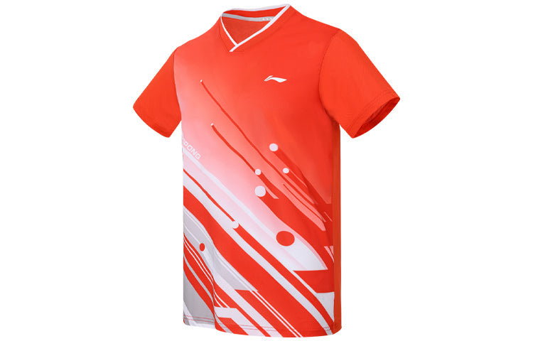 Li-Ning National Team Table Tennis Jersey T-Shirt 'Red White' AAYS017-2