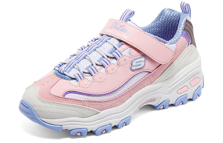 (GS) Skechers D'lites 'Pink Purple White' 302526L-PKBL