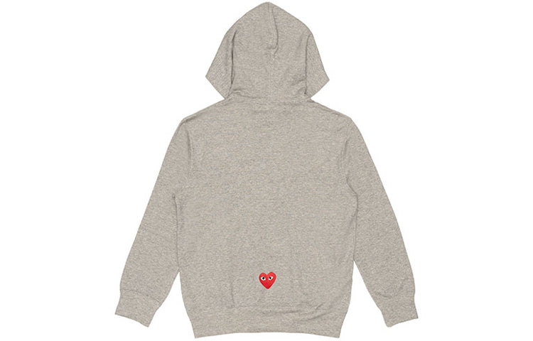 (WMNS) COMME des GARCONS PLAY x CDG Logo Drawstring Hoodie 'Grey' AE-T103-051-1