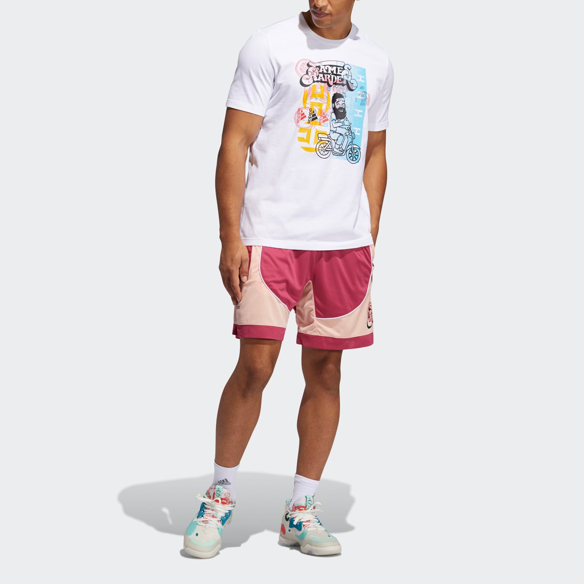 adidas Hdn Avatar Sc Basketball Athleisure Casual Sports Short Sleeve White GP3431