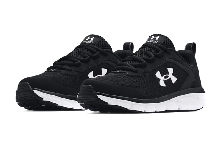 (GS) Under Armour Assert 9 Wide 'Black White' 3024850-001