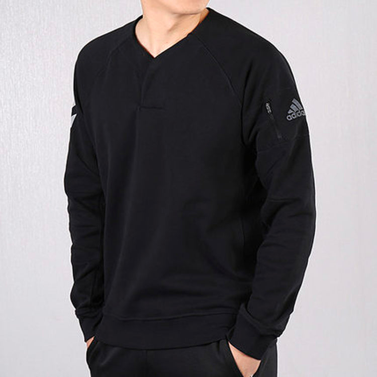 adidas Running Training Athleisure Casual Sports Pullover Black FP8179