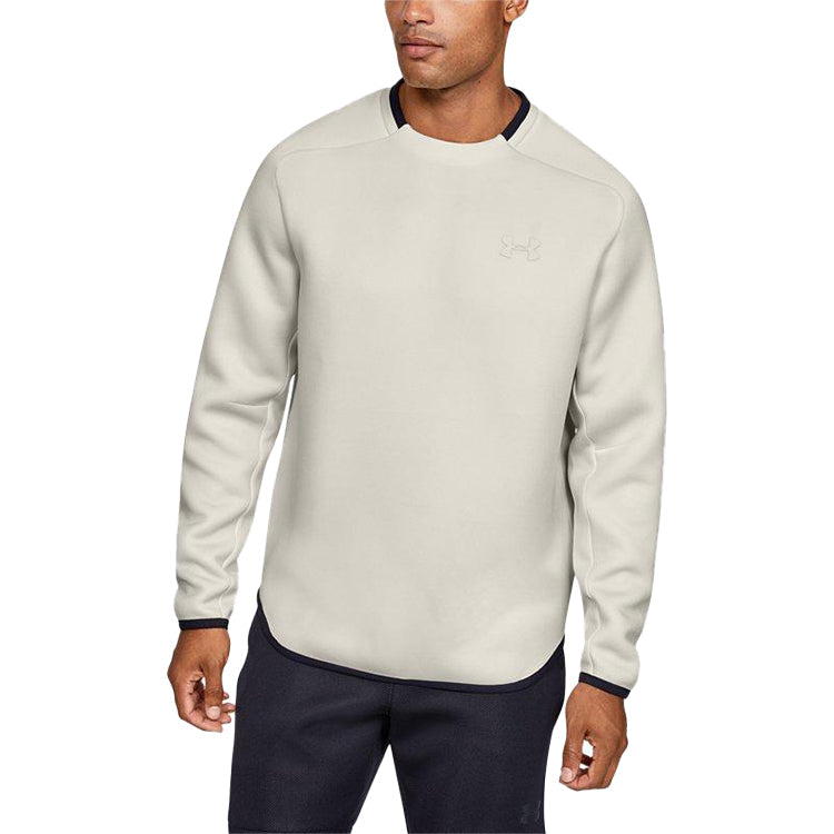 Men's Under Armour Move Training Sports Round Neck Pullover White 1354973-110
