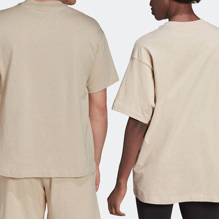 adidas BotanDyed Tee Solid Color Small Label Round Neck Sports Short Sleeve Couple Style Khaki HE3068