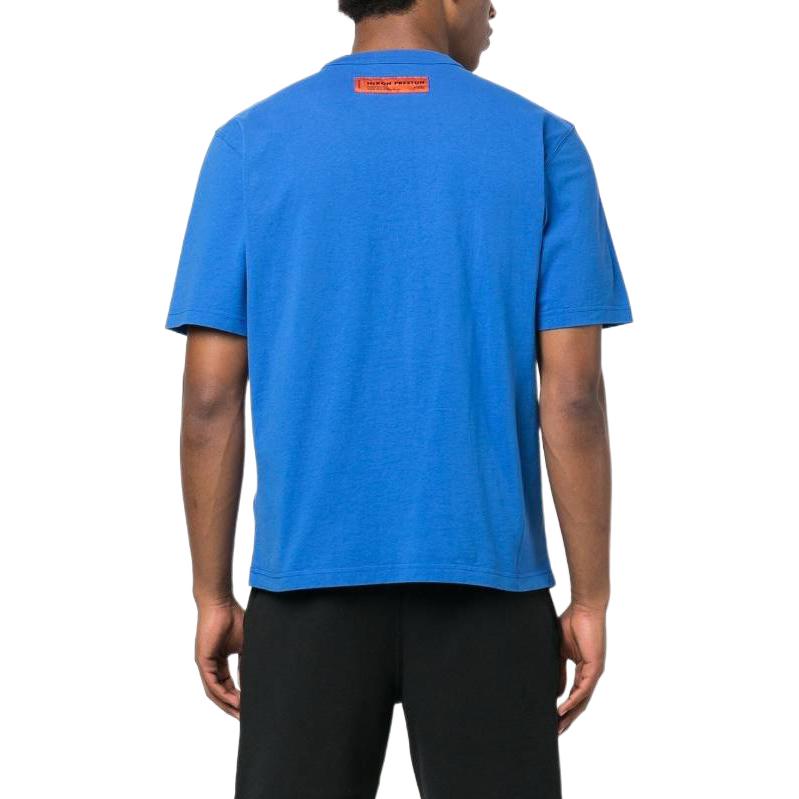 HERON PRESTON SS23 Censored Heron T-shirt 'Blue' HMAA032S23JER0024540