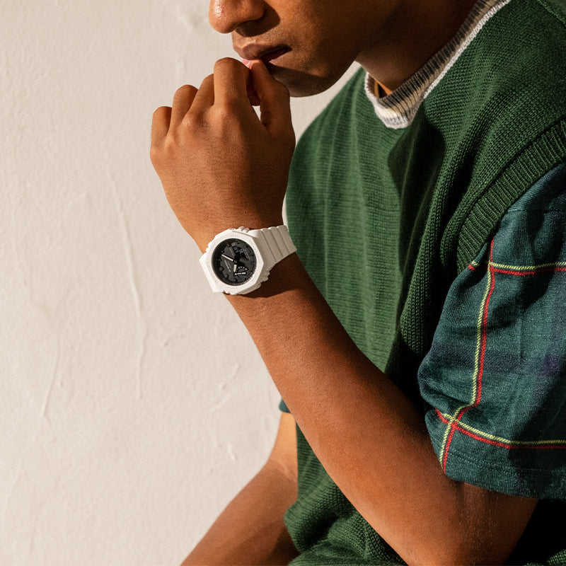CASIO G-Shock Analog-Digital 'White' GA-2100-7AJF