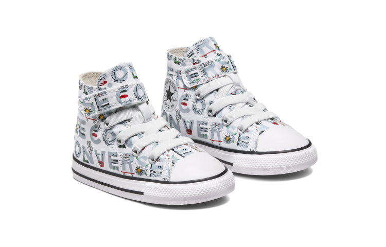 (TD) Converse Chuck Taylor All Star Easy-On High-Top Sneakers White/Blue 772771C