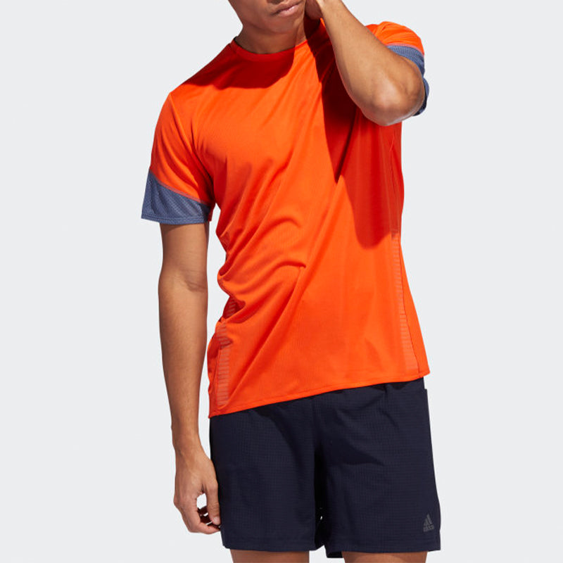 Men's adidas 25/7TeeRunr Running Short Sleeve Orange Yellow 7 Tee RunrT EI6322