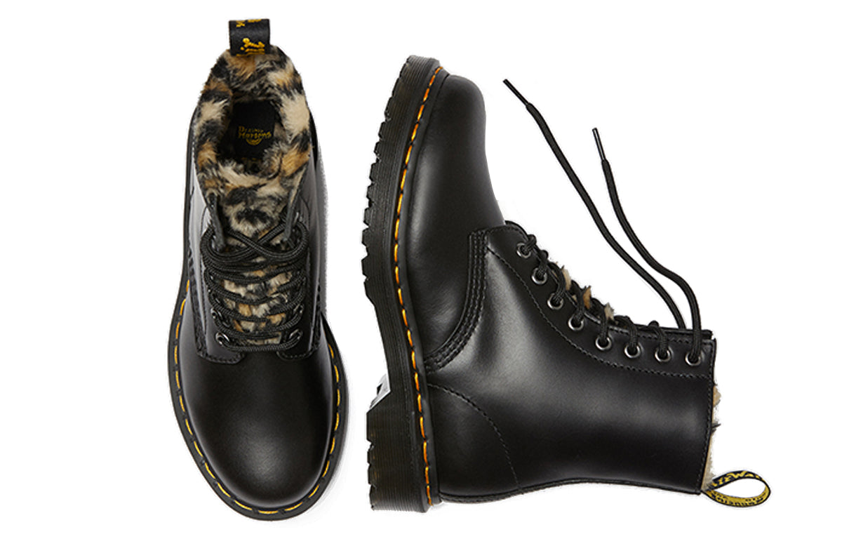 (WMNS) Dr. Martens 1460 Serena Leopard Black Martin boots 26239021