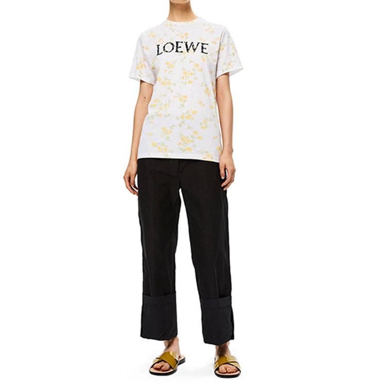 LOEWE Flowers Short Sleeve White S540333XAR