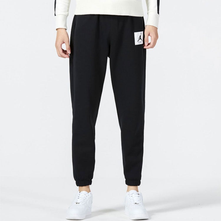 Air Jordan Solid Color Bundle Feet Sports Pants Men's Black DQ7469-010
