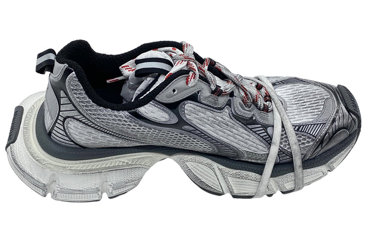 Balenciaga 3XL Sneakers ' Grey, White and Red Mesh and Polyurethane' 734734W3XL51219