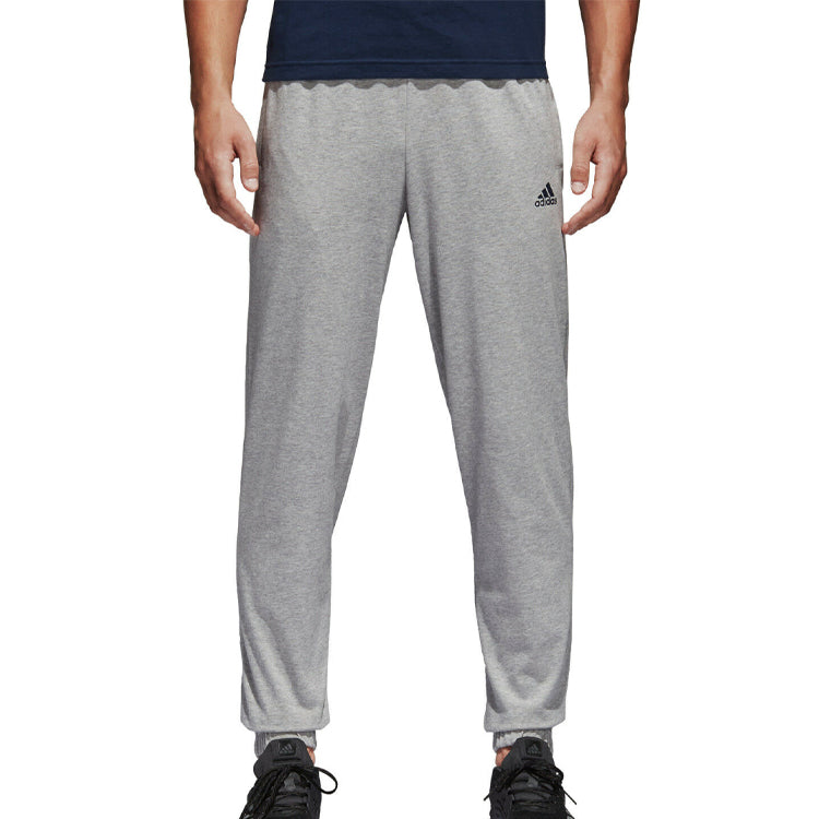 adidas Running Essentials Logo Pants 'Light Grey' BK7406