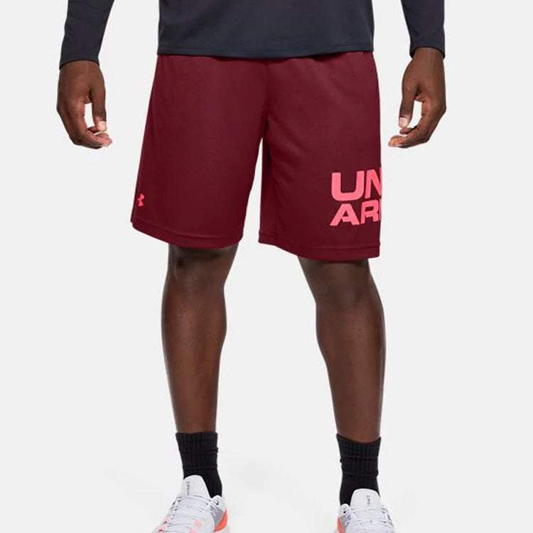 Under Armour Tech Wordmark Shorts 'Burgundy Pink' 1351653-615