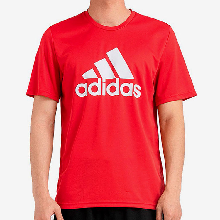 adidas Casual Sports Round Neck Short Sleeve Red FT9736