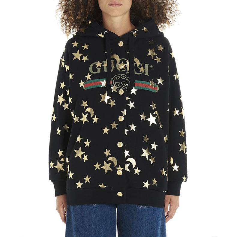 (WMNS) Gucci Star Printing Black 581186-XJBK5-1082