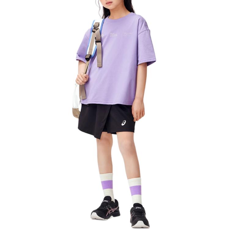 (GS) ASICS Logo T-Shirt 'Purple' 332241173095-508