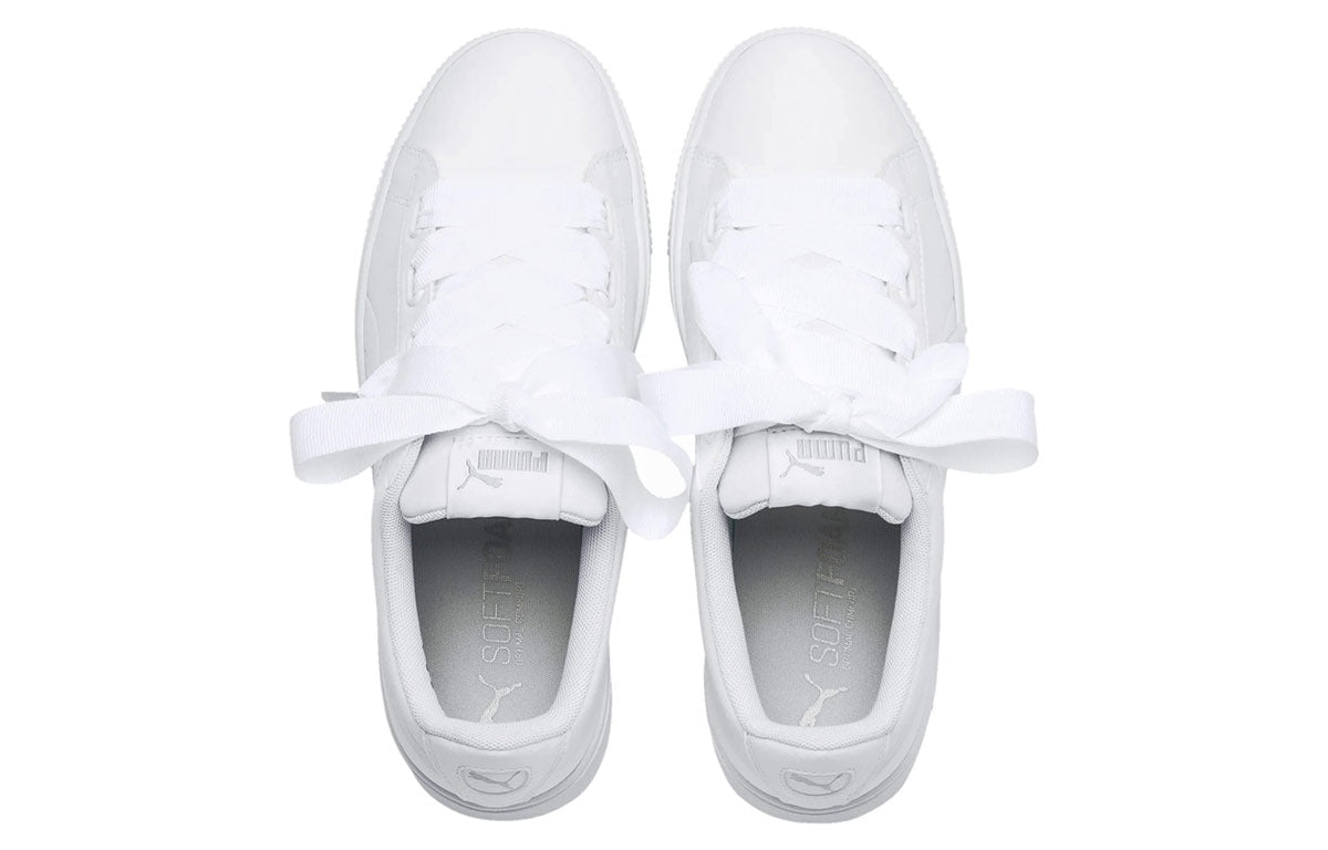 (WMNS) PUMA Vikky Stacked Ribbon Core White Board Shoes 369112-02