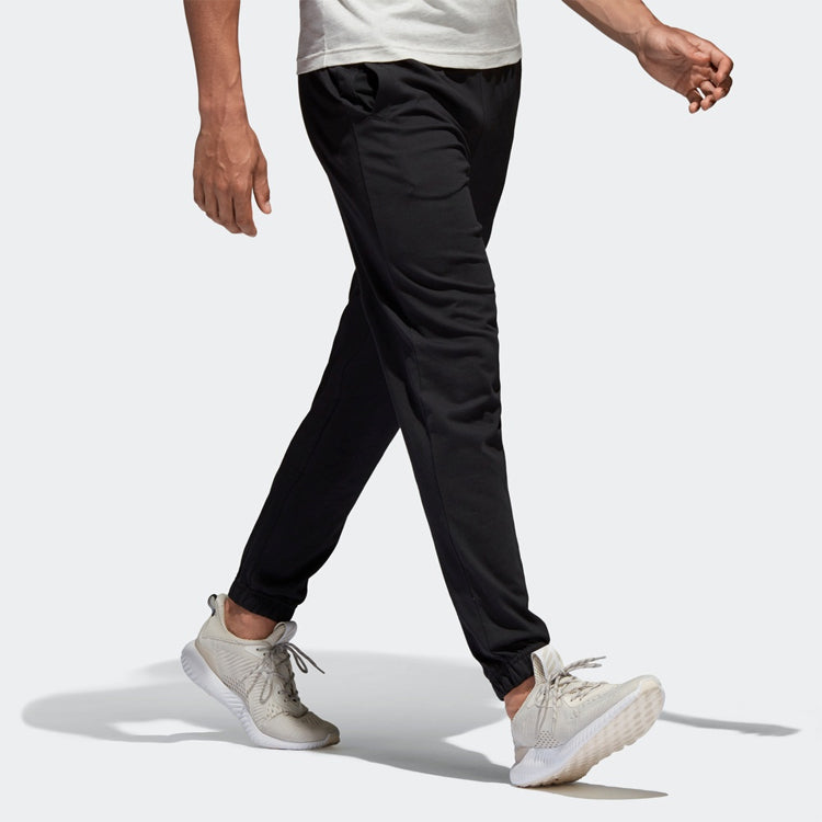 Men's adidas Sports Stylish Knit Black Long Pants/Trousers B47218