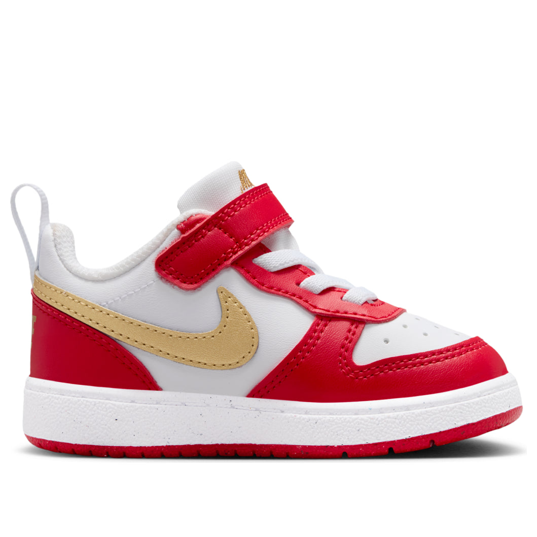(TD) Nike Court Borough Low Recraft 'White Metallic Gold University Red' DV5458-137